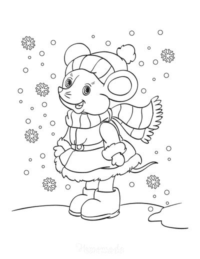 winter coloring pages to print