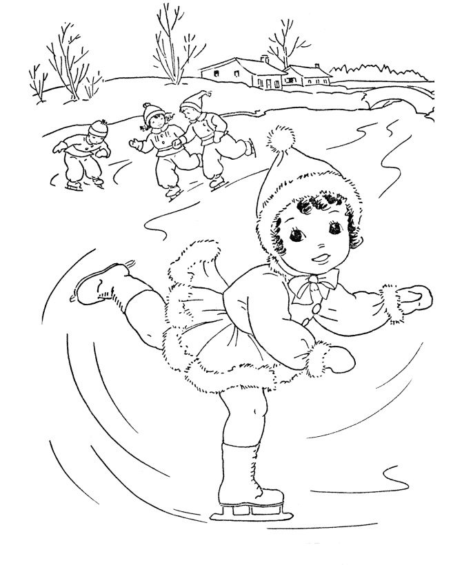 winter coloring pages toddler