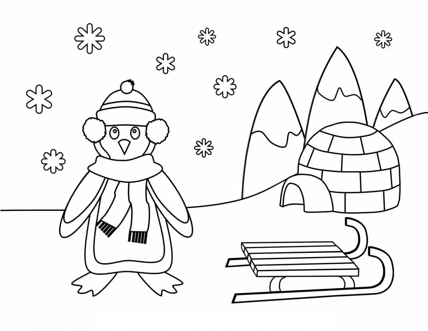 winter-coloring-sheets-cute-penguin