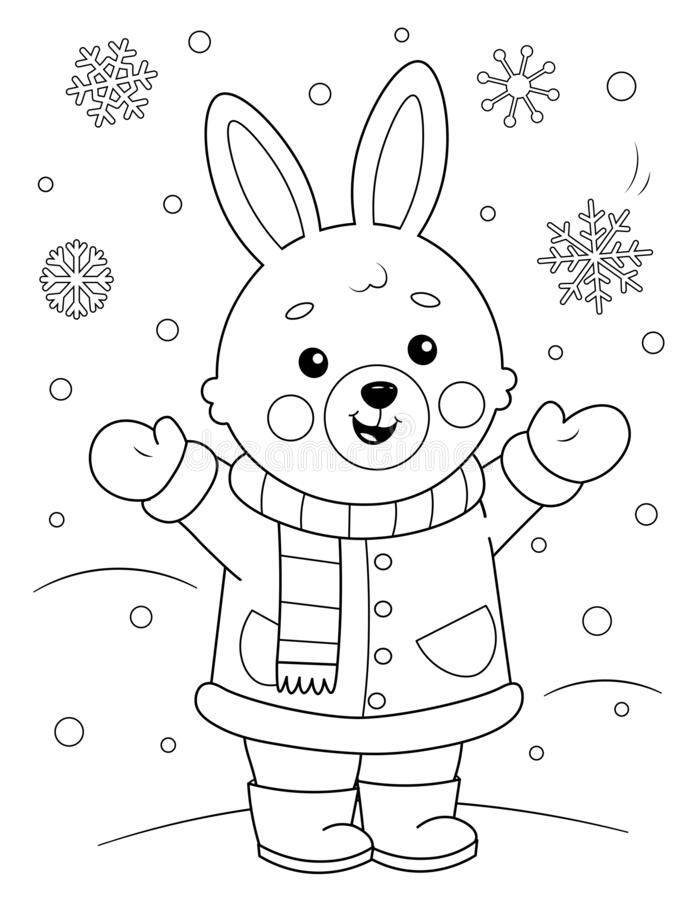winter cute coloring pages