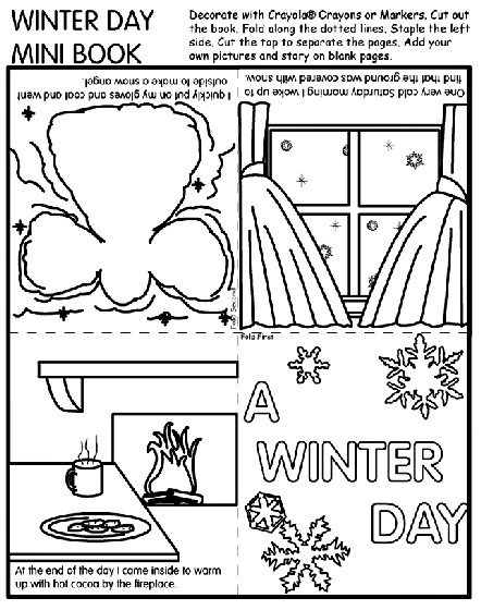 winter day coloring pages