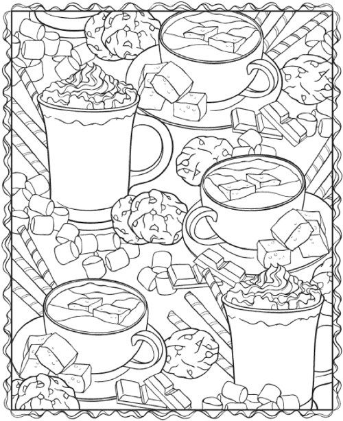 winter food coloring pages