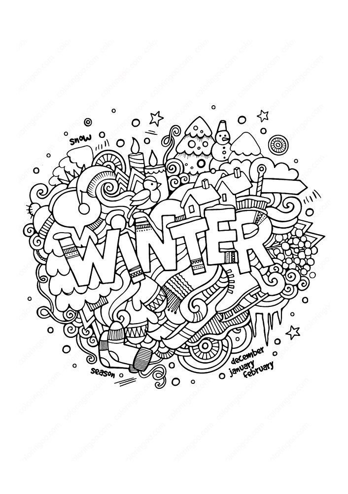 winter free coloring pages
