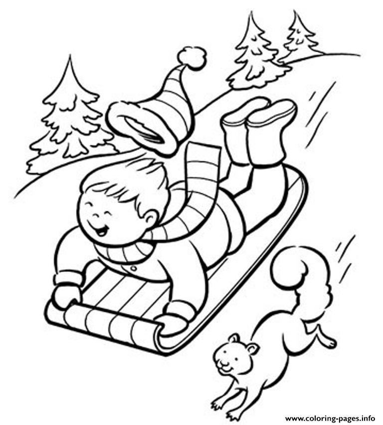 winter fun coloring pages to print