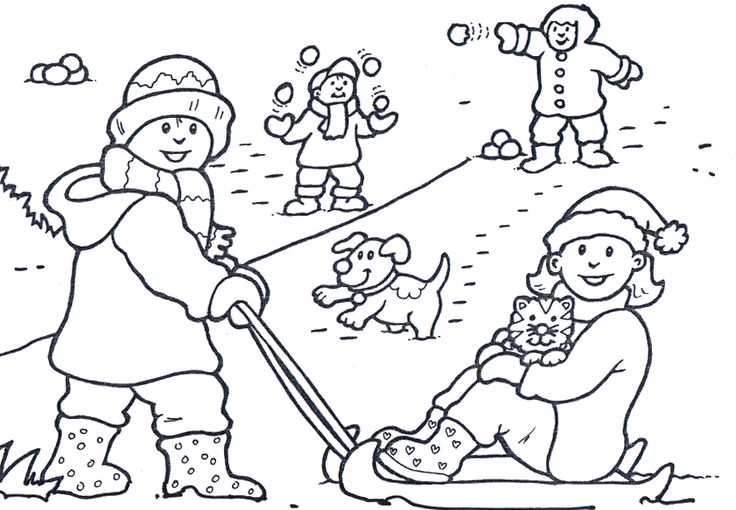 winter fun coloring pages