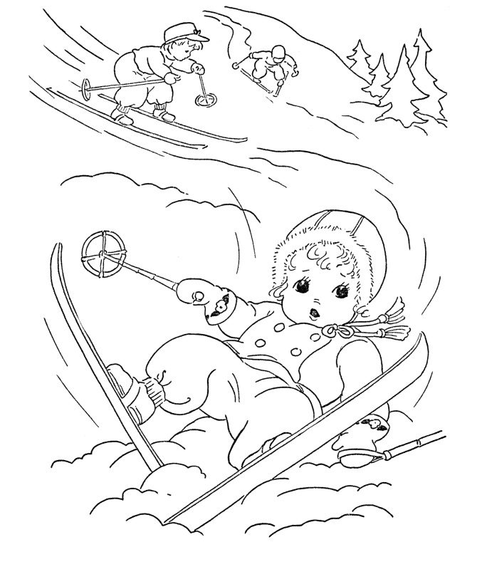 winter games coloring pages
