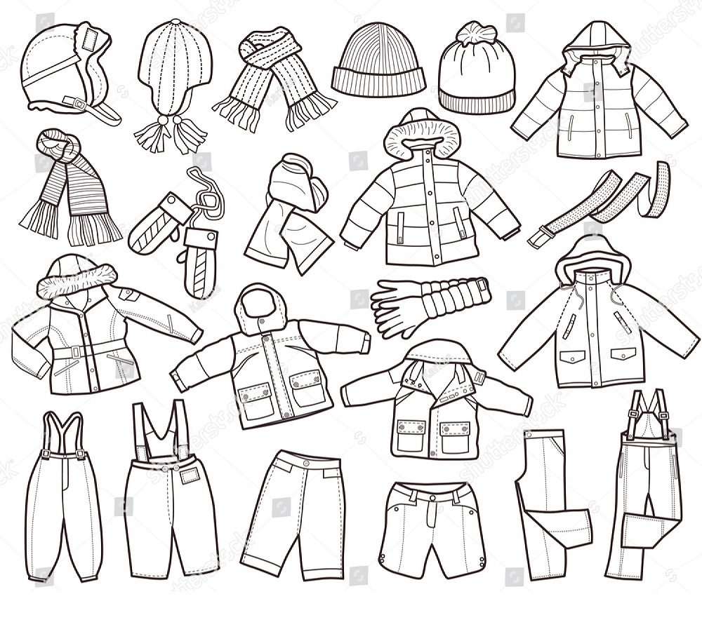 winter gear coloring pages