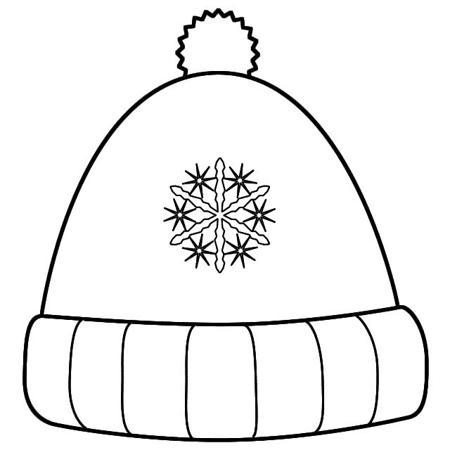 winter hat coloring pages