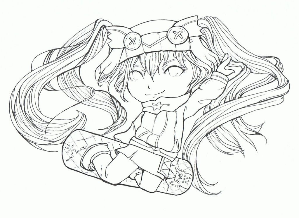 winter hatsune miku coloring pages