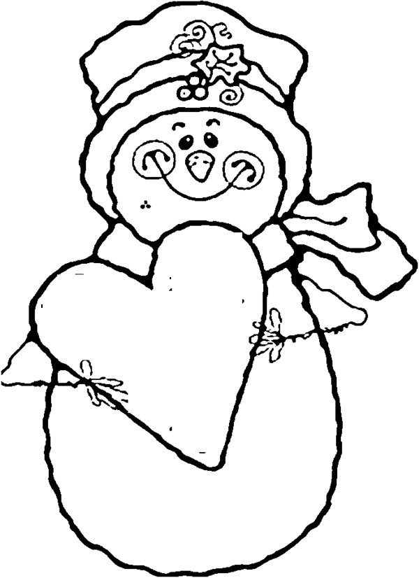 winter heart coloring pages
