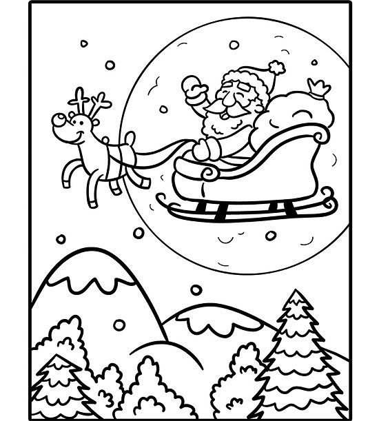 winter holiday coloring pages