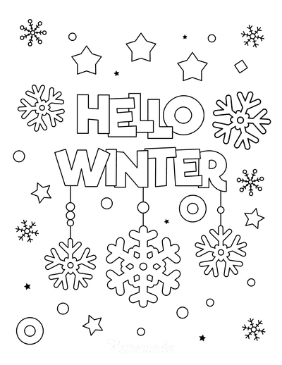 winter holiday free coloring pages