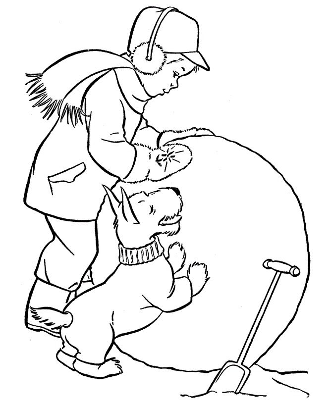 Winter Illustration Coloring Pages For Kids