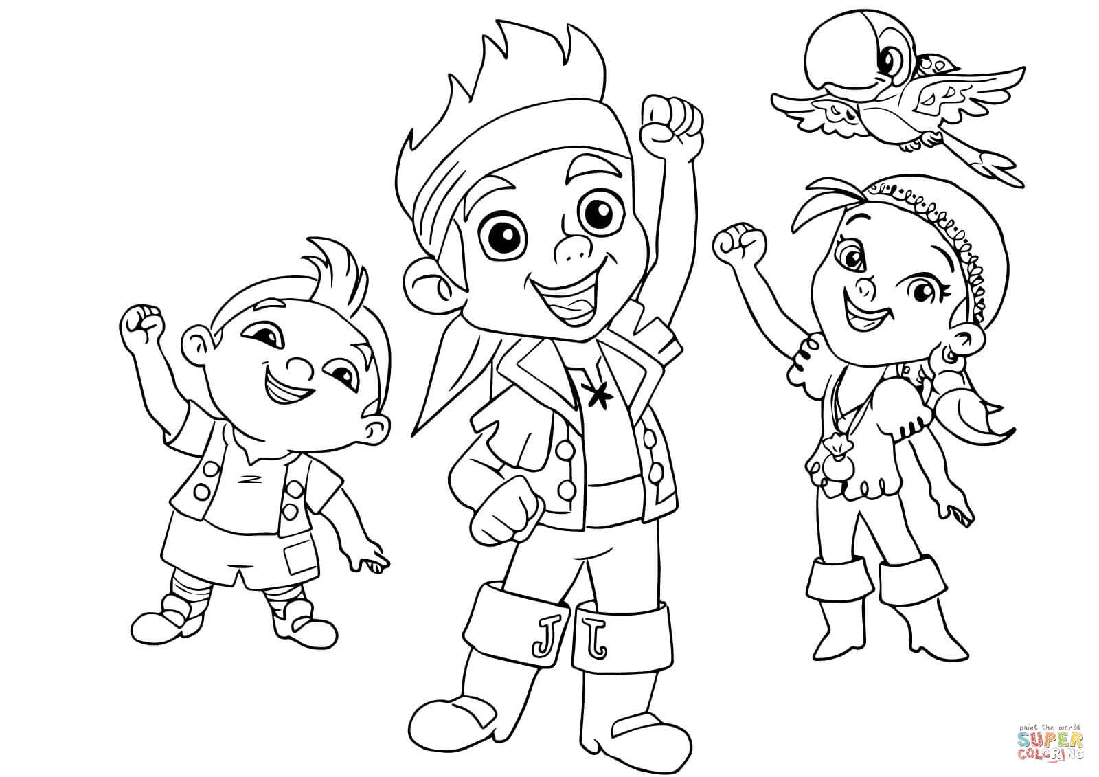 winter jake and the neverland pirates coloring pages
