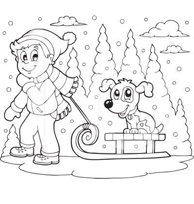 winter kindergarten coloring pages