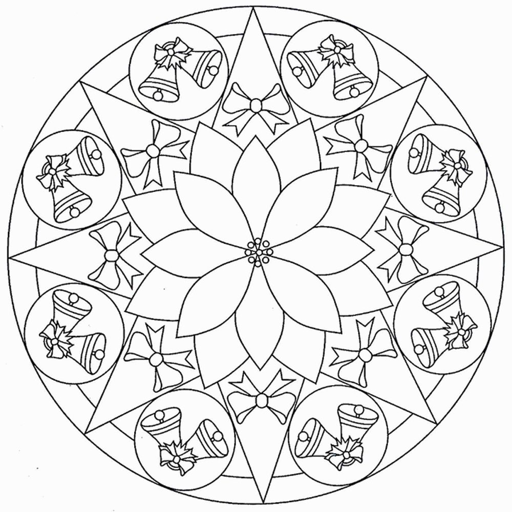 winter mandalas coloring pages