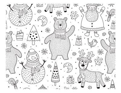 winter mindful coloring pages