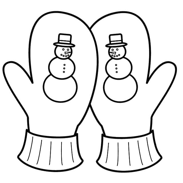 winter mitten coloring pages