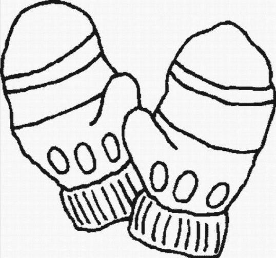 winter mittens coloring page