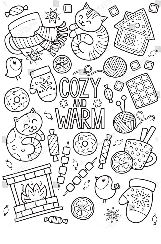 winter mood coloring pages