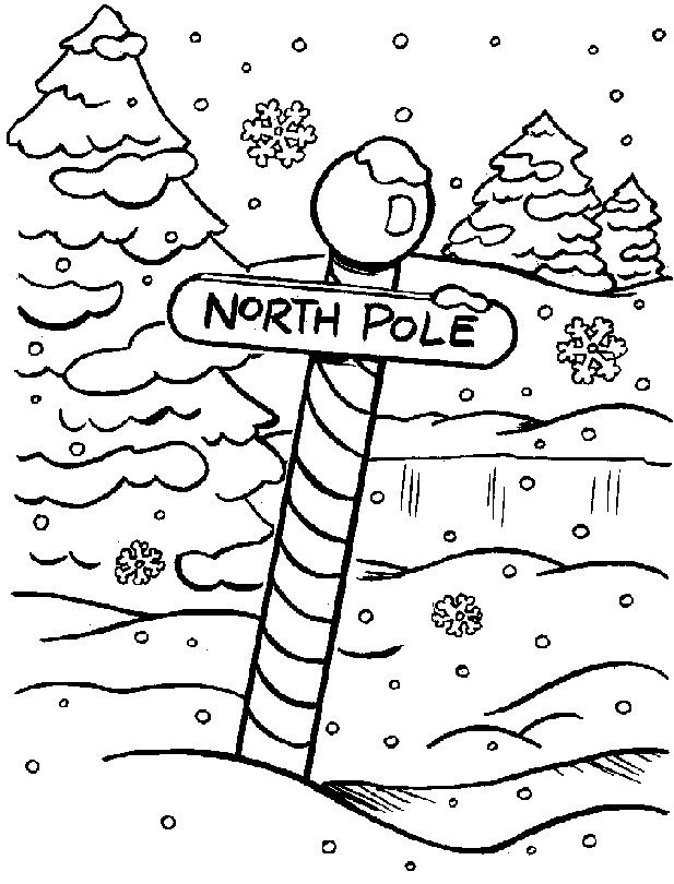 winter nature coloring pages