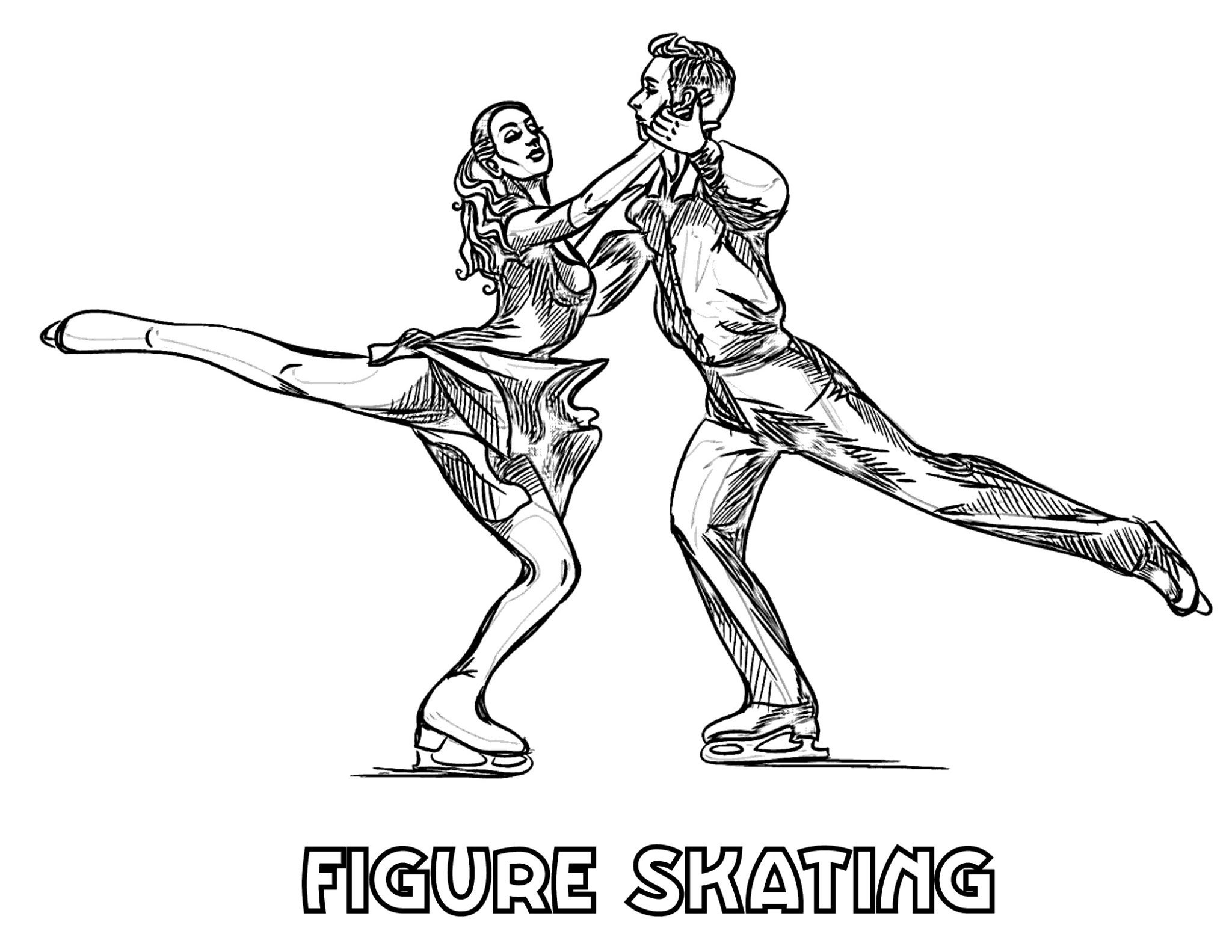 Winter Olympics Sports Coloring Pages & book for kids.