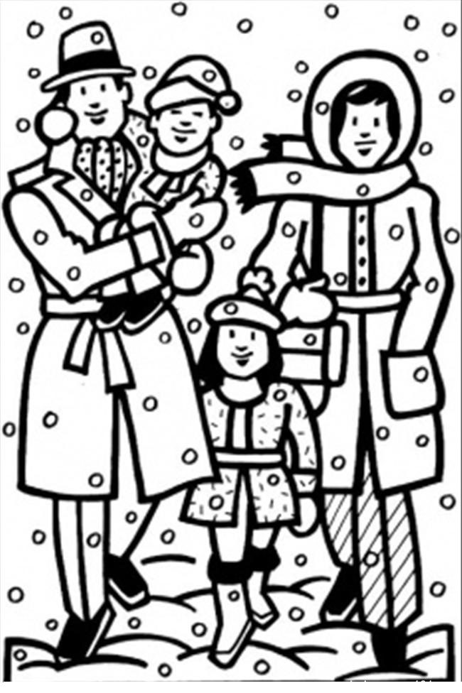 winter outfits coloring pages
