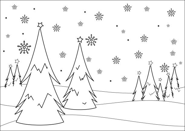 winter picture coloring pages