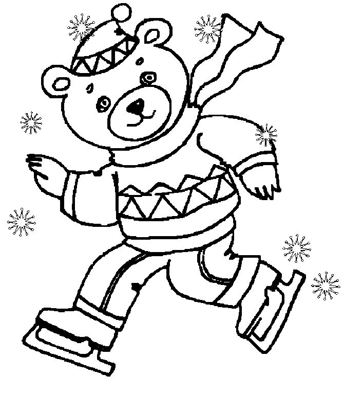 winter preschool coloring pages free
