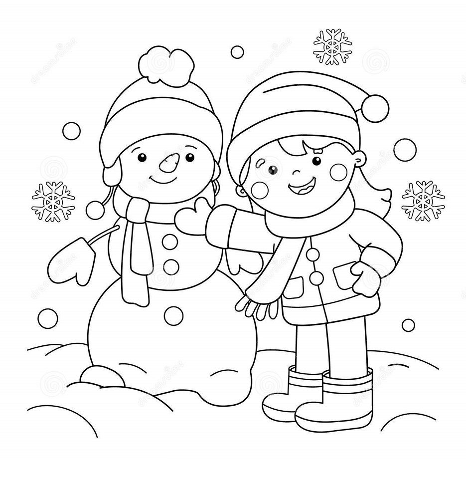 winter preschool coloring pages