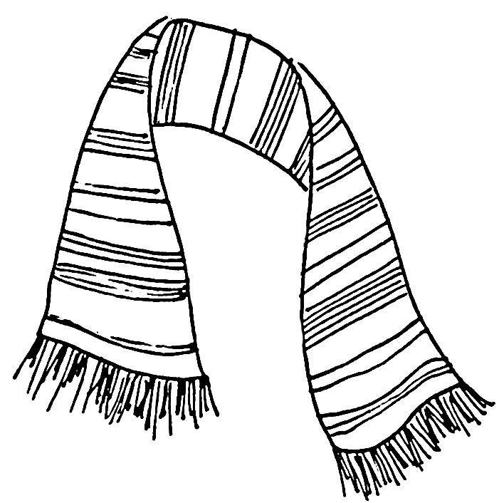 winter scarf coloring pages