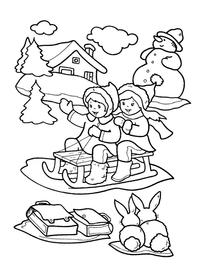 winter season coloring pages for toddlers
