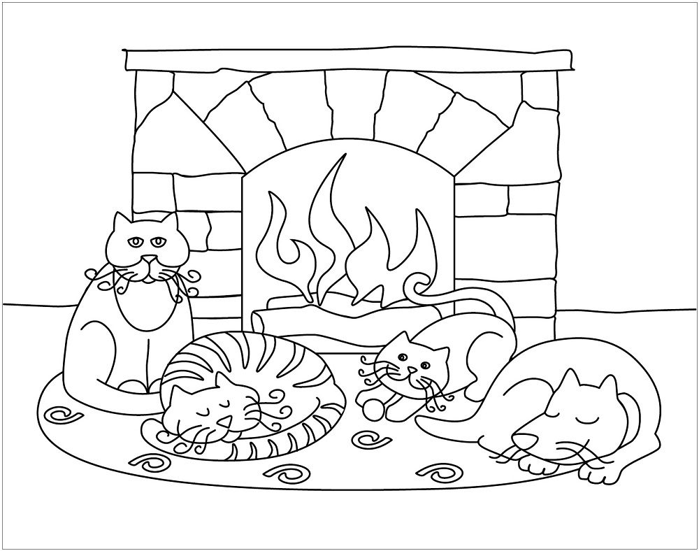 winter season winter animal coloring pages
