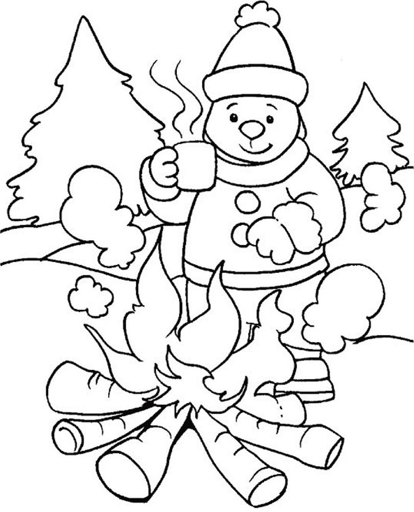 winter season winter coloring pages