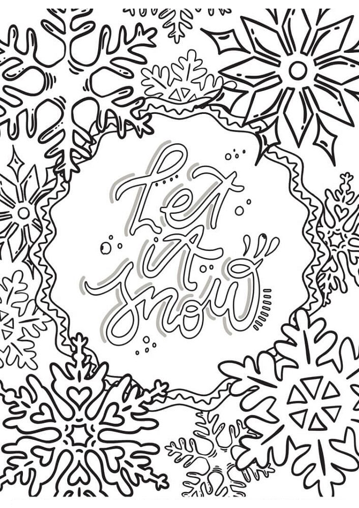 winter snowflake coloring pages