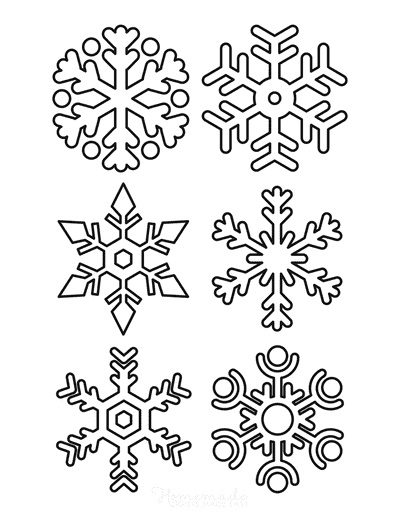 winter snowflakes coloring pages