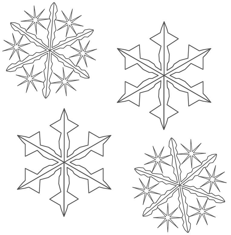 Winter Snowflakes coloring page