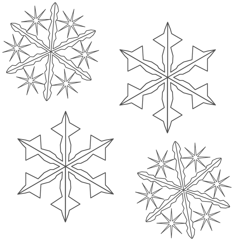 Winter Snowflakes coloring page