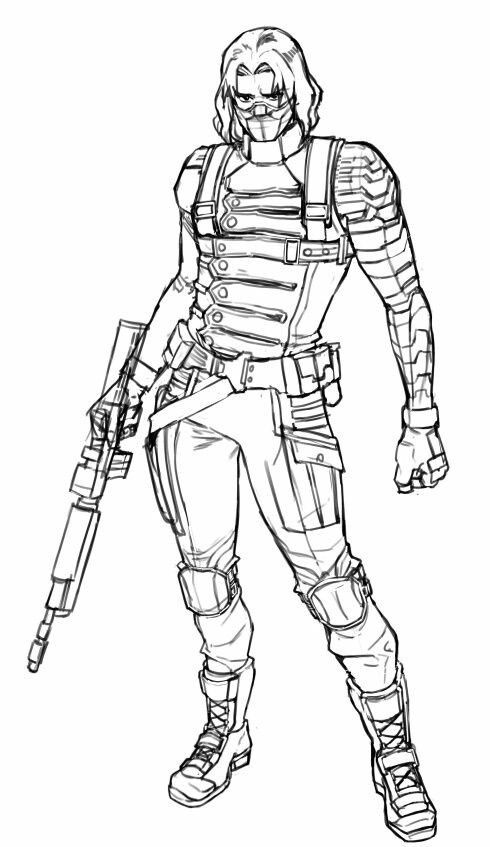 winter soldier coloring pages