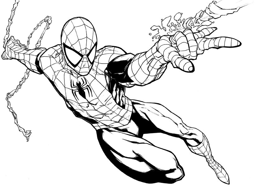 winter soldier spiderman coloring pages