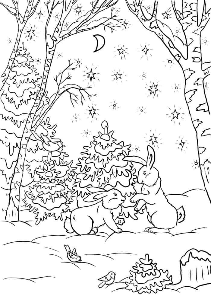 winter solstice coloring pages free