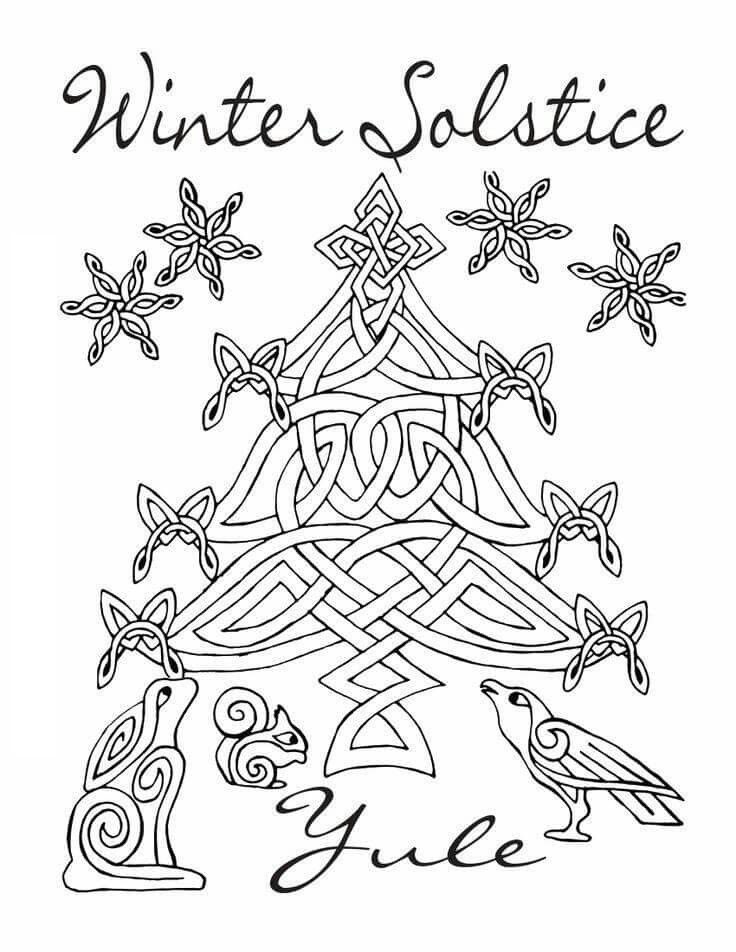 winter solstice coloring pages