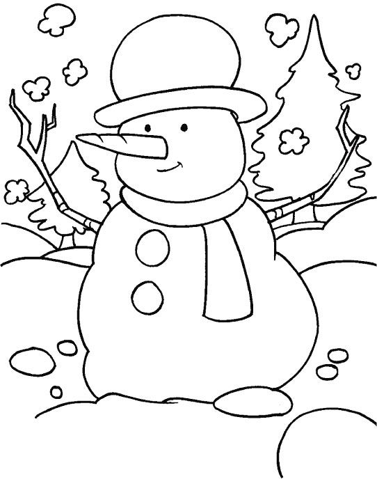 Winter Theme Coloring Pages to Print