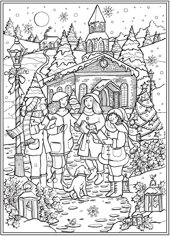 winter themed adult coloring pages