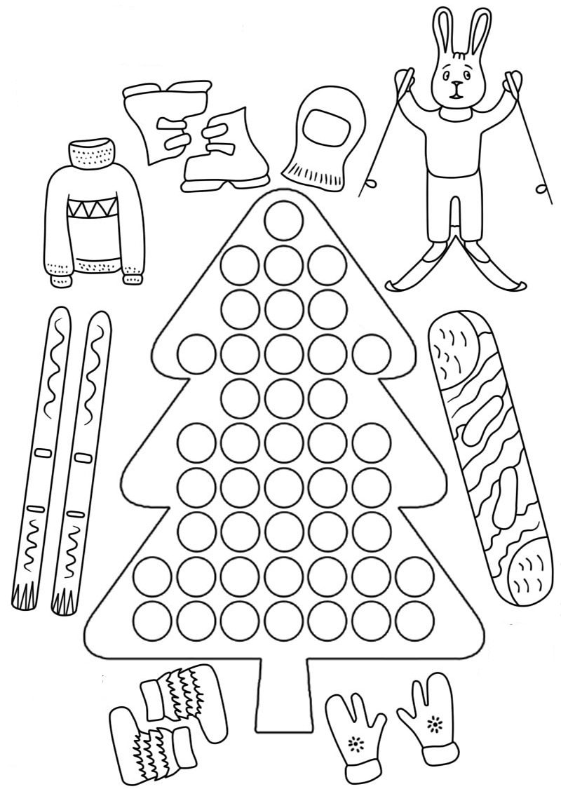 winter themed coloring pages free