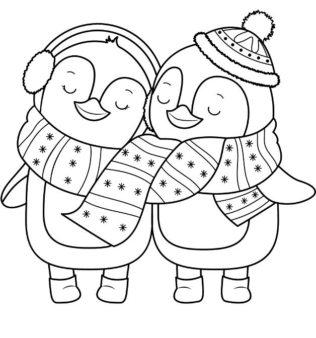winter themed coloring pages preschool