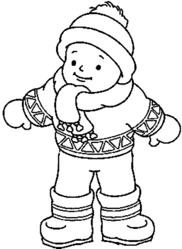 winter toddler coloring pages