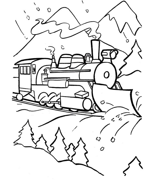winter-train-coloring-pages