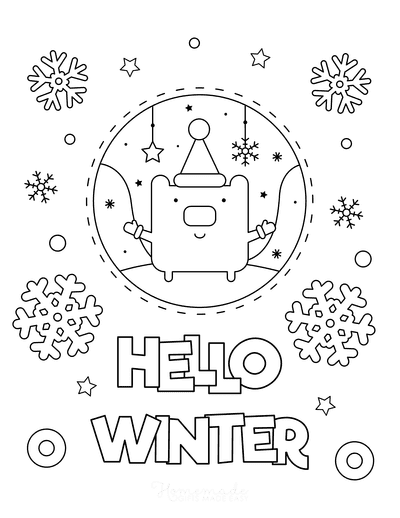 winter welcome signs coloring pages