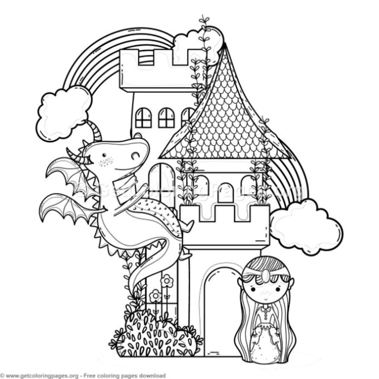 winter wonderland castle coloring pages